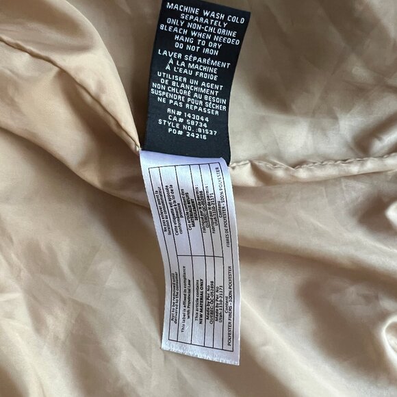 7 for All Mankind Women's Corduroy Cropped Puffer Jacket Tan Brown | Size S - Picture 9 of 9